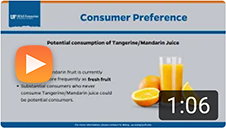 Potential of using HLB-tolerant Sugar Belle in the orange juice processing and effects on consumer preference